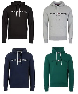 NWT-TOMMY HILFIGER Mens Embroidered Logo Pullover Fleece Hoodie : S-XXL • $48.99