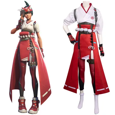 Overwatch 2-OW Kiriko Cosplay Costume Outfits Halloween Carnival Suit Party • $115.06