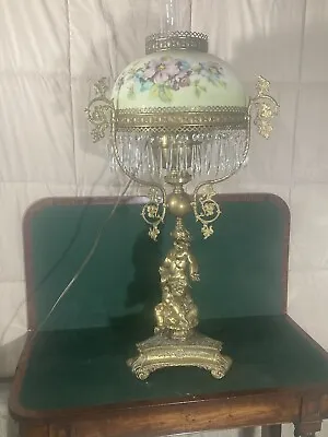 $250 • Buy Vintage Double Cherub Banquet Lamp