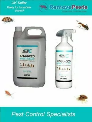 Wasp Poison Spray Killer Expert Pest Control Treatment 5L Refill + 1L RTU • £23.99