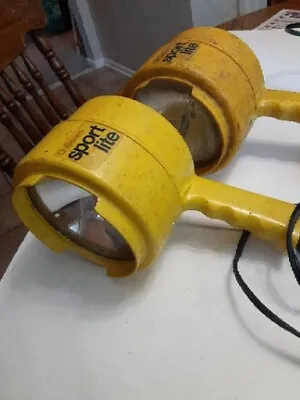 Pair Brinkmann Q-Beam Spot/Flood Light Cigarette Lighter Plug In WORKS. M. • $45