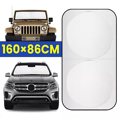 Car Sun Shade Visor Windscreen Sunshade Cover SUV Van UV Large Protector Cooler • £5.69