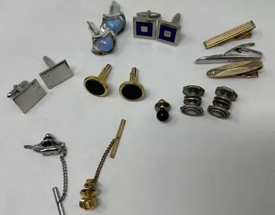 Cuff Links And Tie Clasps/Tacks - Lot Of 11 - Vintage/non-vintage Swank Unmark • $10