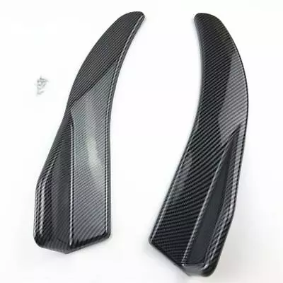 Carbon Fiber Style Car Rear Bumper Side Winglet Diffuser Spoiler Rear Lip Angle • $27.80