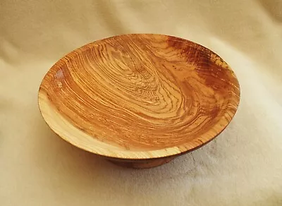 Beautiful Hand Turned Olive Ash Wood And Pedestal Fruit Bowl Unique Gift. • £45