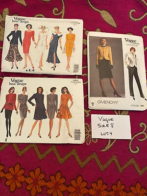 Vogue Vintage Designer Sewing Patterns - Size 8 • $10