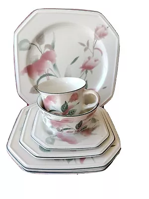 Vtg.Mikasa Dinnerware In Continental Silk Flowers. New.  • $150