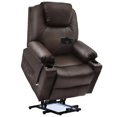 Electric Power Lift Massage Recliner Chair PU Leather Massage Recliner ChairSofa • $322.97