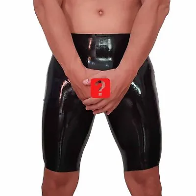 Brand New Open Latex Rubber Shorts Short Pants Trousers Black (one Size)  • £17.99