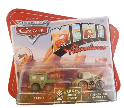 Disney Pixar CARS Mini Adventures Sarge & Boot Camp LIGHTNING McQUEEN NEW • $169.99