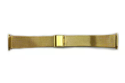 16 - 22mm Stainless Steel Metal (Gold-Tone) Mesh Watch Band • $14.41