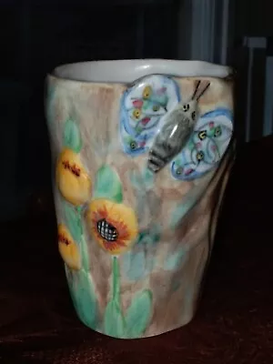 E Radford Pottery Small Vase Butterfly Ware ~ Free UK P&P • £14.99