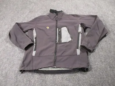 Mountain Hardwear Jacket Men's Large Gray Full Zip Gore Windstopper Windbreaker* • $28.88