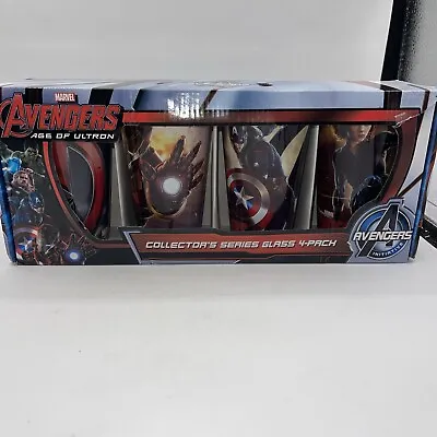 Marvel Avengers Age Of Ultron Collector Series Glass 4 Pack Set - New • $22