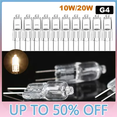 10X G4 10W/20W Halogen Capsule Bulbs Lamps Light 12 Volt 2 Pin Replace Bulbs Sam • £3.25