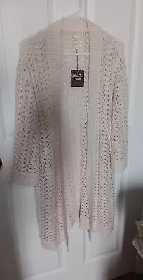 Matilda Jane Sweater Womens Size S Cream Cardigan Open Knitted  • $36