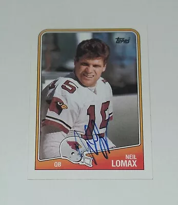 Neil Lomax Signed Auto'd 1988 Topps Card #249 St Louis Arizona Cardinals • £14.59