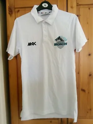 LONDON BRONCOS RUGBY POLO T'SHIRT Trikot JERSEY MKK BRAND XS SIZE  • £14.99