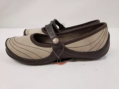 Crocs Shoes Women's Size 5 Wrapped Mary Jane Flats Brown • $34.99