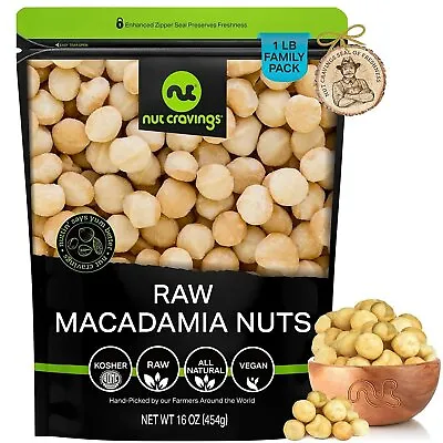 Raw Macadamia Nuts Resealable Bag Vegan Healthy Snack Natural Kosher • $17.99