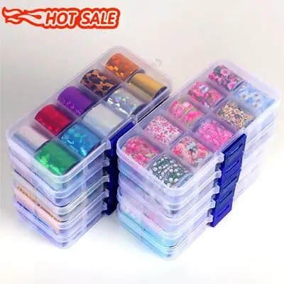 Holographic Nail Art Transfer Foil Sticker Flower Starry AB Paper Wraps US • $3.43