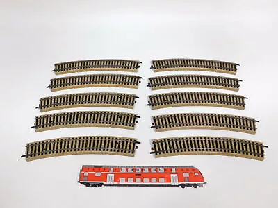 DU46-2 #10x Märklin Modèle De Rails H0 AC 3800 A 1/1 Section Voie Courbé 225° • $170.77