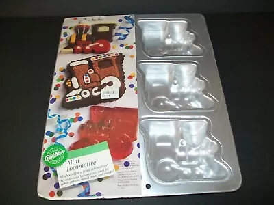 Vintage Wilton Mini Locomotive Cake Jello Snack Pan In Package 1993 6 Molds New • $23.32