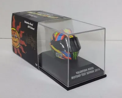 Model Die Cast Helmet Scale 1:8 MINICHAMPS Valentino Rossi Motogp Sepang 2014 • £37.27