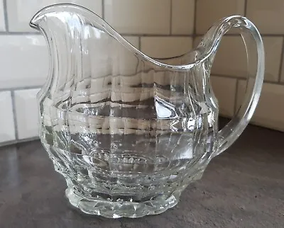 Vintage Davidson Jacobean Glass Large Jug  Heavyweight  1.1Ltr C1930s • £16