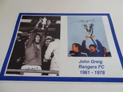 £3.99 • Buy Rangers Fc John Greig Signed Reprint Scottish Cup /1972 European Cup Winners Cup
