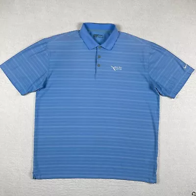 Nike Polo Shirt Mens XL Blue Fit Dry Elleair Maui Golf Club Golfer Preppy • $15.40