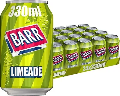 BARR Since 1875 Zingy Limeade No Sugar Lime Flavoured - 24 X 330ml Cans • £19.99