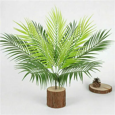 9 Heads Tropical Artificial Palm Tree Large Plants Leaves Fake Palm Leafs Decor • £5.55