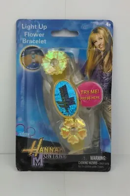 Disney Hannah Montana Light Up Flower Bracelet  Flashes Rainbow Colors YELLOW  • $7.55
