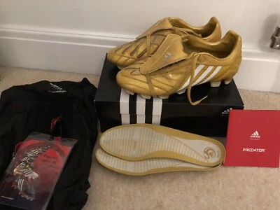 MEGA RARE ADIDAS PREDATOR POWERSWERVE GOLD David Beckham FG Football Boots  • £325
