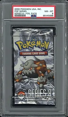 2008 Pokemon Pop Series 8 Sealed Booster Pack Graded PSA 8 NM-MT (cert 66445688) • $119.59