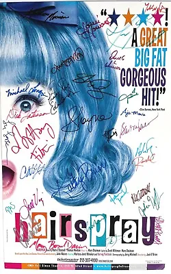 $119.99 • Buy  Hairspray  Full Cast Signed Broadway Window Card Poster Neil Simon Theatre