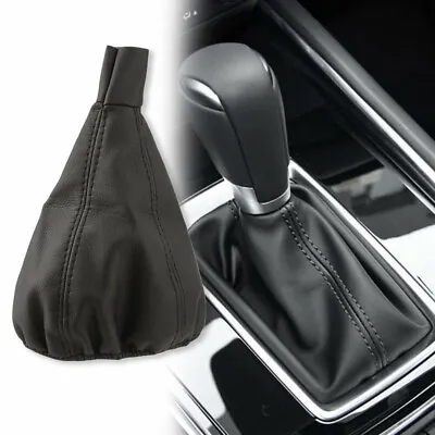 $7.69 • Buy Black PU Leather Car Interior Gear Shift Stick Gaiter Knob Boot Dustproof Covers