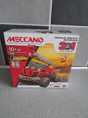 £11 • Buy MECCANO Boxed Set 15202 Engineering & Robotics RESCUE SQUAD 3 IN 1 Age 10+