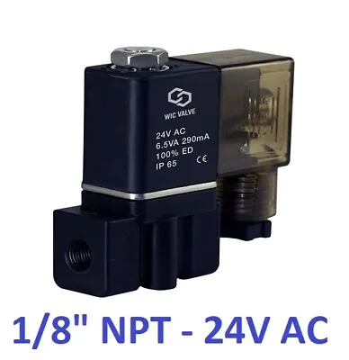$15.99 • Buy 1/8  Fast Closing Electric Solenoid Process Valve 24V AC DIN Normally Closed