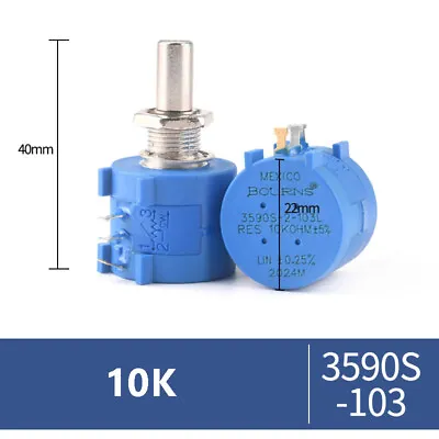 10 Turn Potentiometer 3590S Wirewound Variable Resistor Precision Multi-turn POT • $46.45