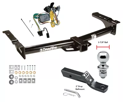 Trailer Tow Hitch For 92-94 Ford Van E150 E250 E350 W/ Wiring Kit & 1-7/8  Ball • $315.88