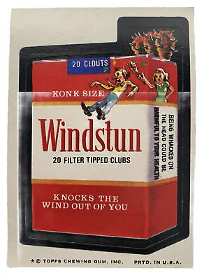 Windstun 20 Filter Tipped Clubs - Topps Wacky Packages Series 9 - 1974 - Vintage • $3.99