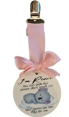 £5.99 • Buy Baby Boy Girl Pram Tag Don’t Touch Keepsake Gift Present Pram Charm Germ Tag