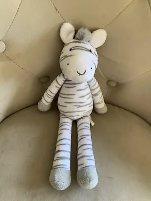 Tesco Stores F&F - Grey Zebra - Soft Plush Toy Teddy Baby Comforter 30cm Approx • £25