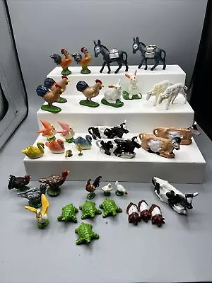 Vintage Mixed Lot Of Hard Plastic & Other Materials Miniature Animals Farm Zoo • $16.99