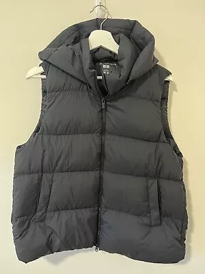 Uniqlo Black Ultra Light Down Puffer Vest Women’s Size Large Free Postage • $44.95