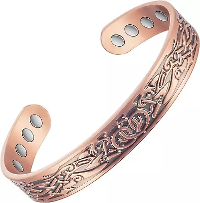 Pure Copper Bracelets For Women Men Magnetic Celtic Pain Relief Arthritis With M • $24.73