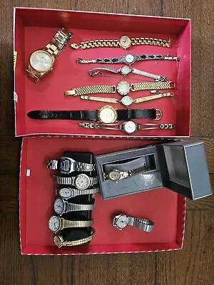 Vintage Women's Watches Lot Of 16 Sarah Coventry Timex Seiko Alto Bulova Helbros • $8.50