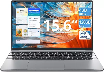 SGIN Notebook 15. 6Inch Intel Celeron 2.5GHz 4GB+128GB SSD EMMC MINI HDMI Laptop • $169